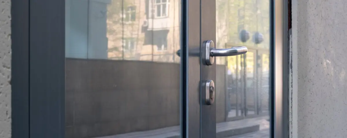 Glass door handle exterior repair