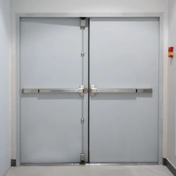 Metal double doors repair service